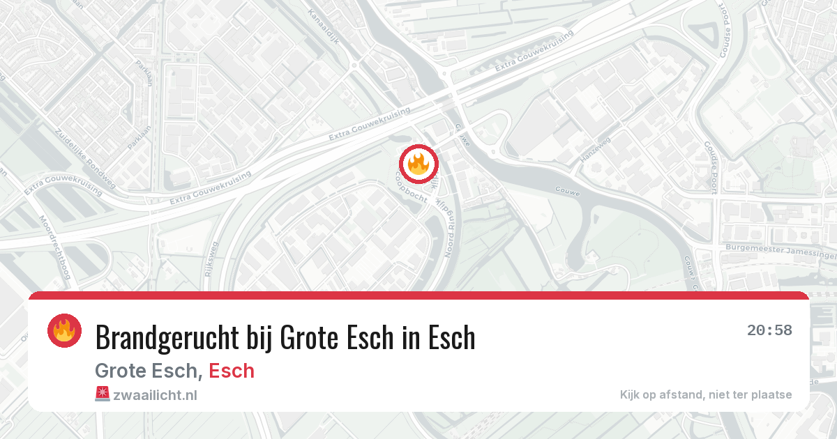 Brandgerucht bij Grote Esch in Esch — 8 jul 2026