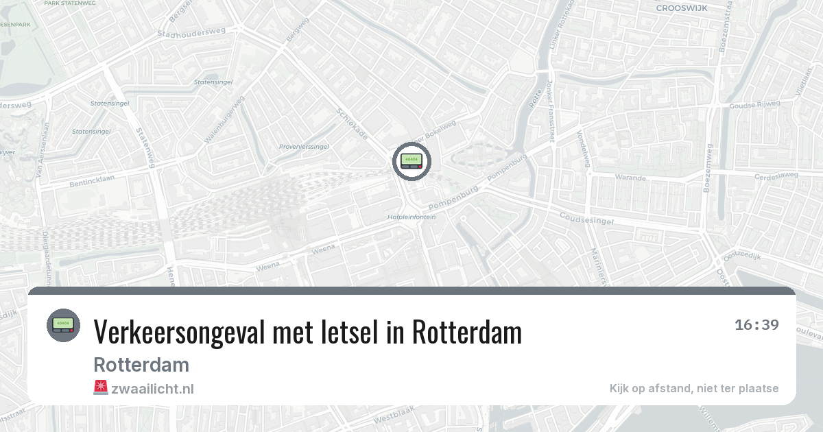 Verkeersongeval met letsel in Rotterdam — 3 mrt 2026