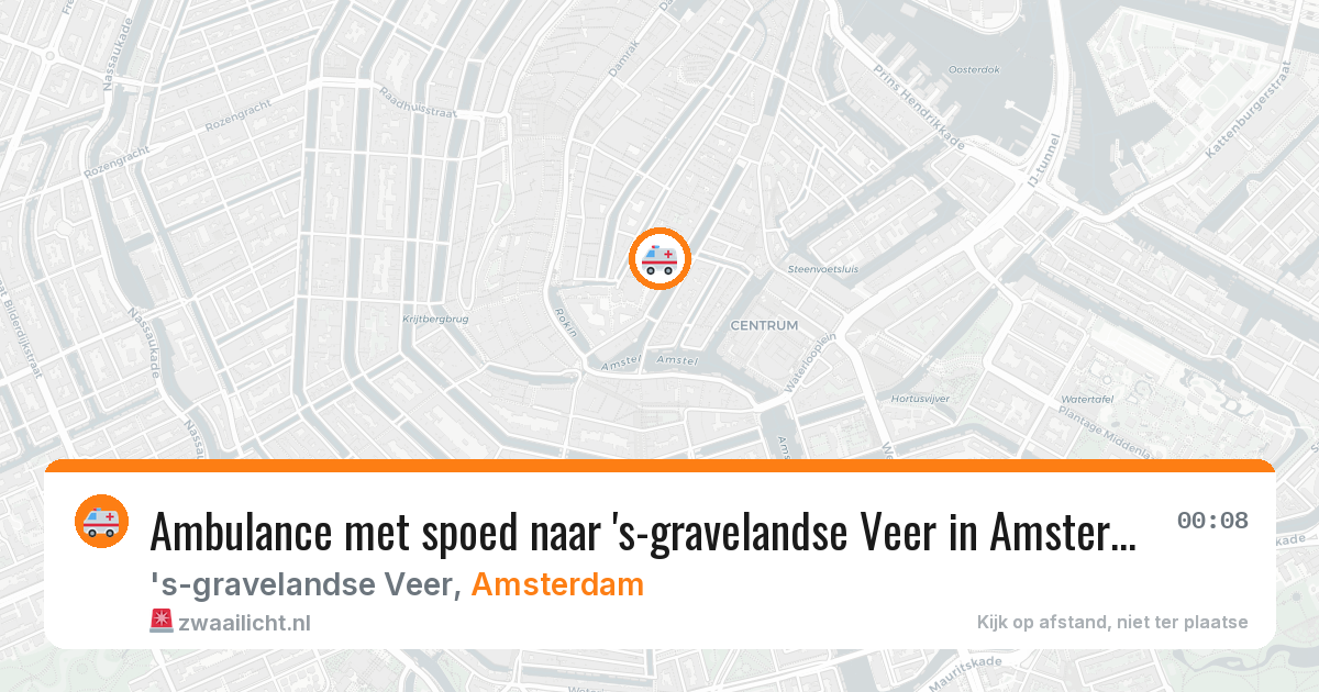 Ambulance met spoed naar 's-gravelandse Veer in Amsterdam — 28 jan 2026