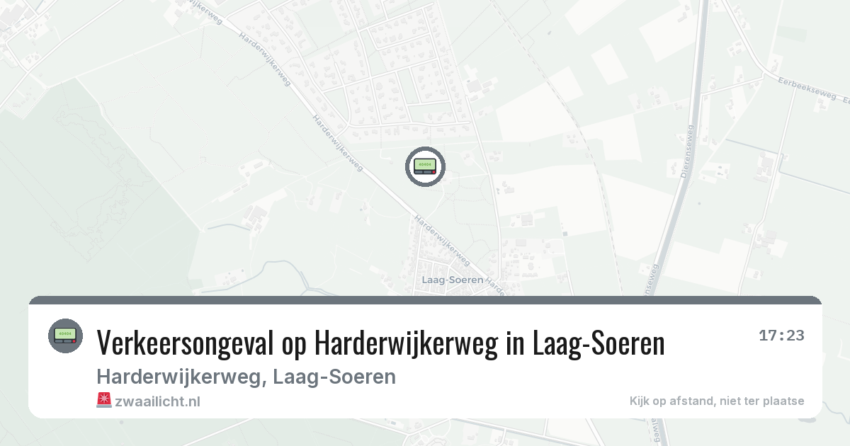 Verkeersongeval op Harderwijkerweg in Laag-Soeren — 28 mei 2026
