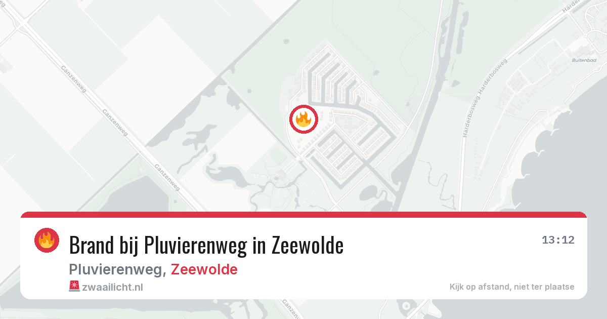 Brand bij Pluvierenweg in Zeewolde — 22 jul 2026