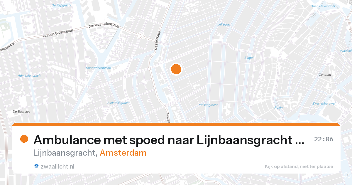 Ambulance met spoed naar Lijnbaansgracht in Amsterdam — 28 aug 2026