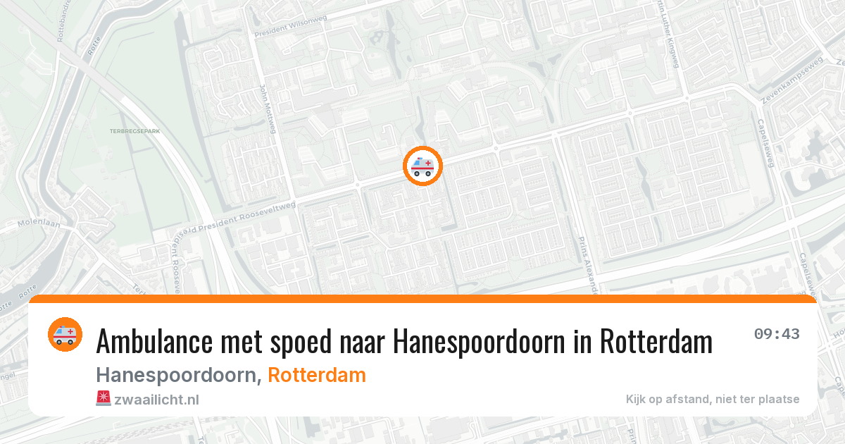 Ambulance met spoed naar Hanespoordoorn in Rotterdam — 5 jul 2026