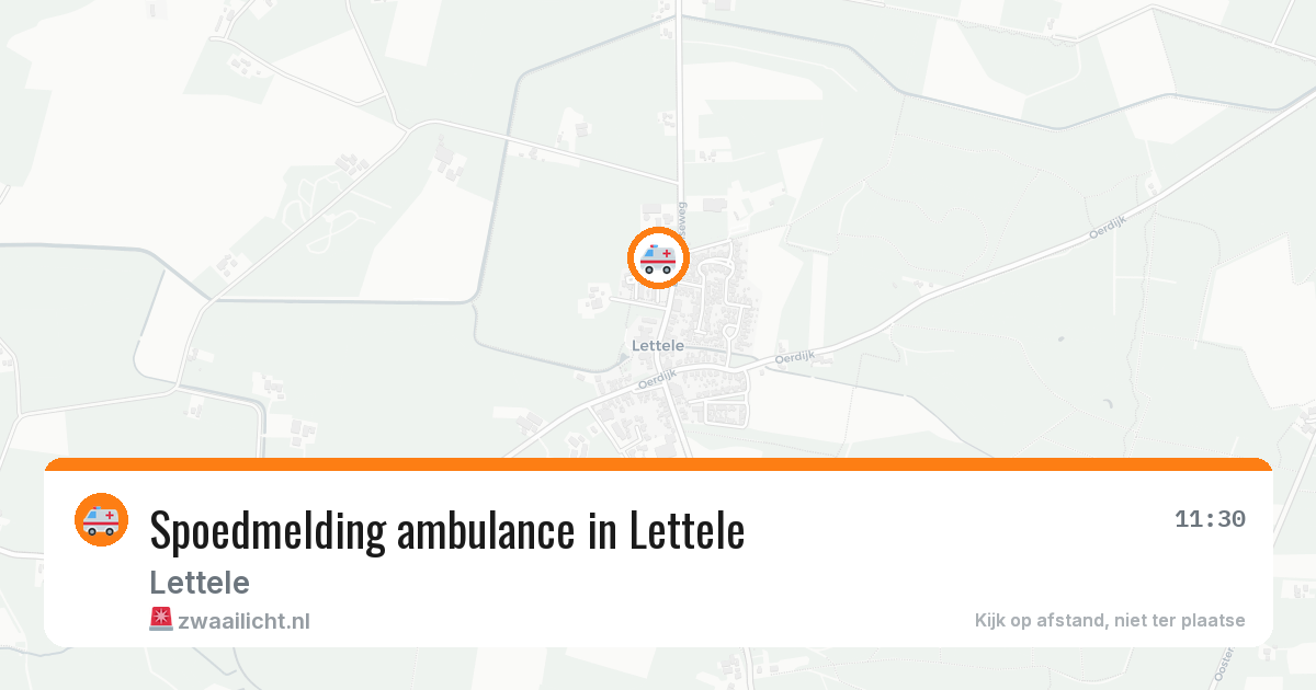 Spoedmelding ambulance in Lettele — 1 apr 2026