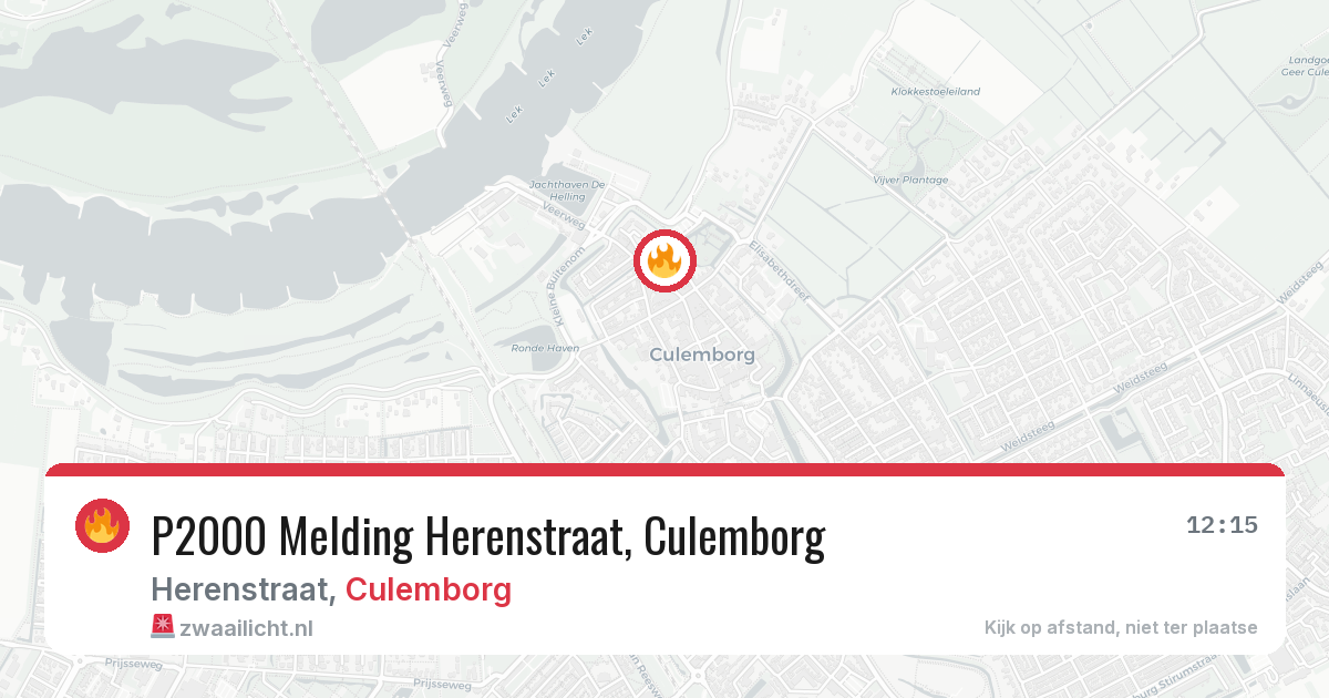 P2000 Melding Herenstraat, Culemborg — 1 feb 2026