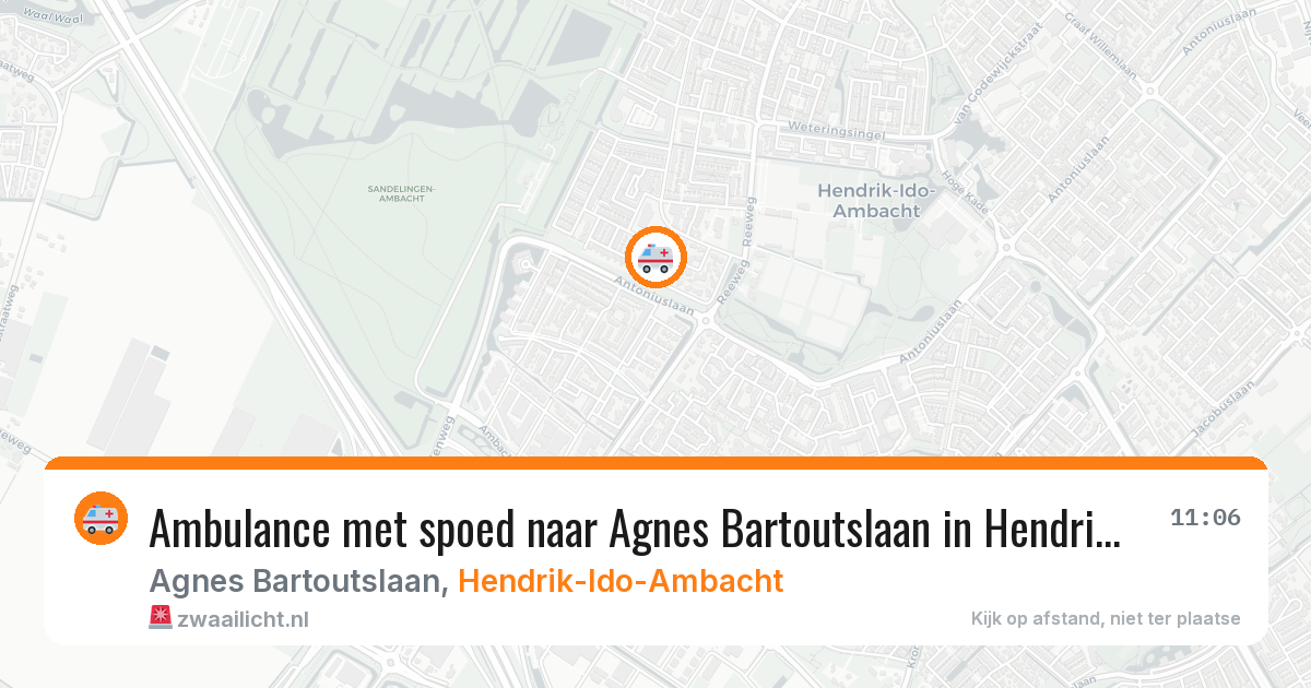 Ambulance met spoed naar Agnes Bartoutslaan in Hendrik-Ido-Ambacht — 21 jan 2026