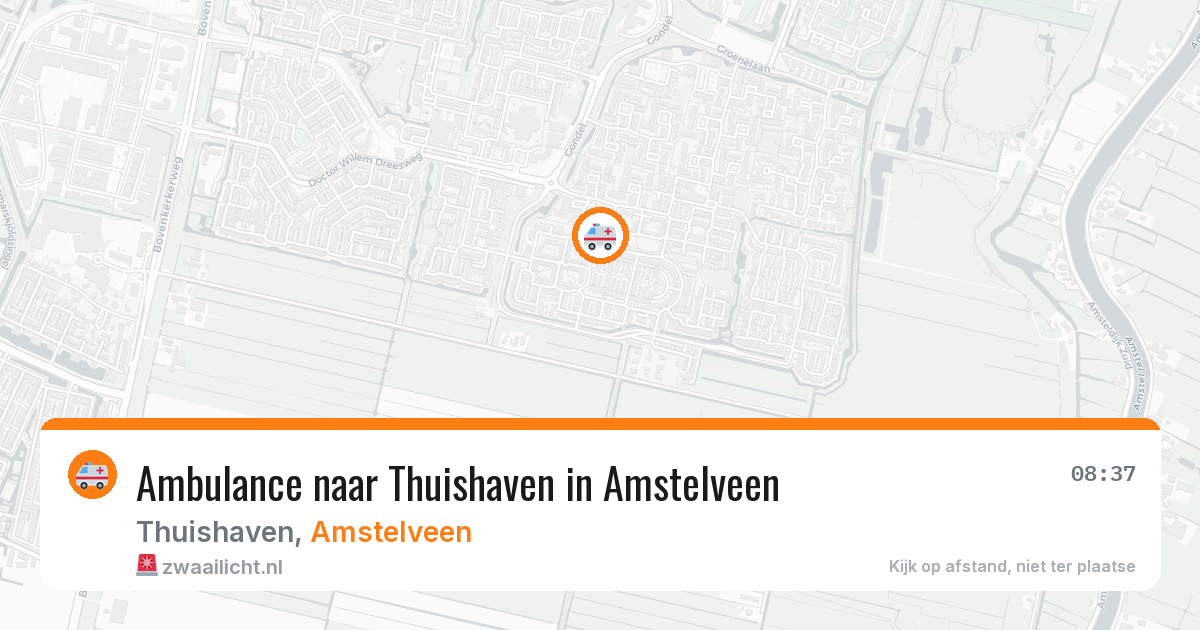 Ambulance naar Thuishaven in Amstelveen — 11 aug 2026