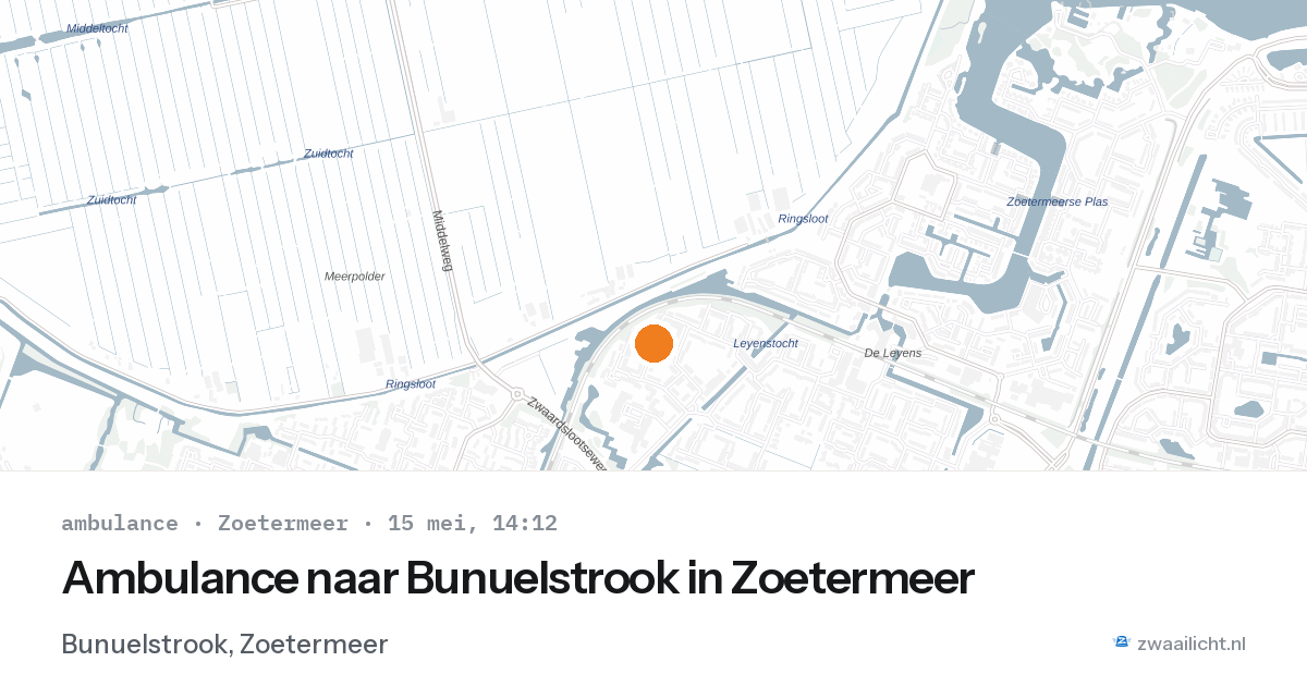 Ambulance naar Bunuelstrook in Zoetermeer — 15 mei 2026