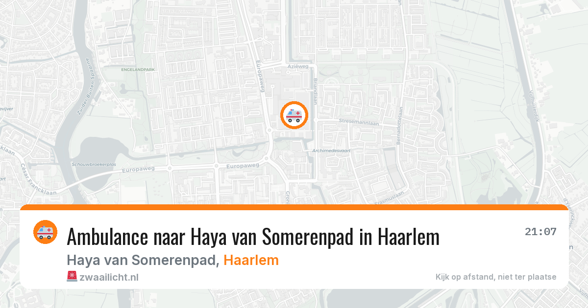 Ambulance naar Haya van Somerenpad in Haarlem — 23 mei 2026