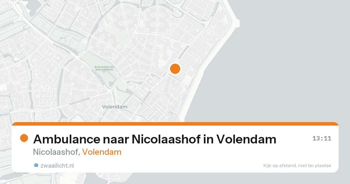 Ambulance naar Nicolaashof in Volendam — 22 aug 2026