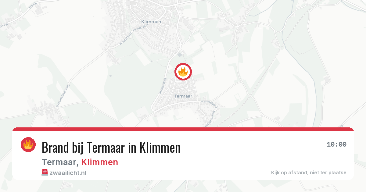Brand bij Termaar in Klimmen — 21 jun 2026