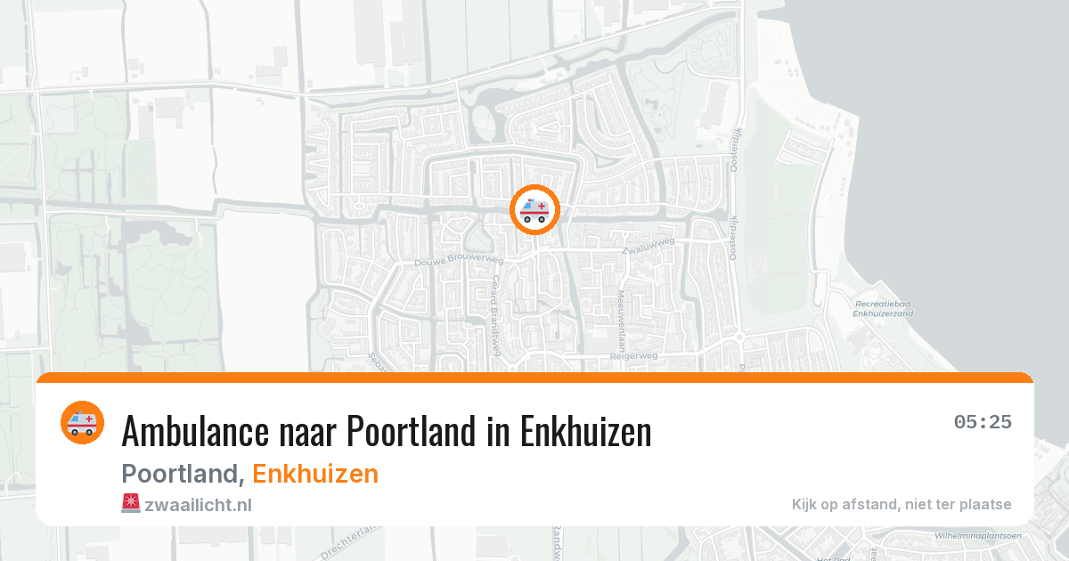 Ambulance naar Poortland in Enkhuizen — 28 jul 2026