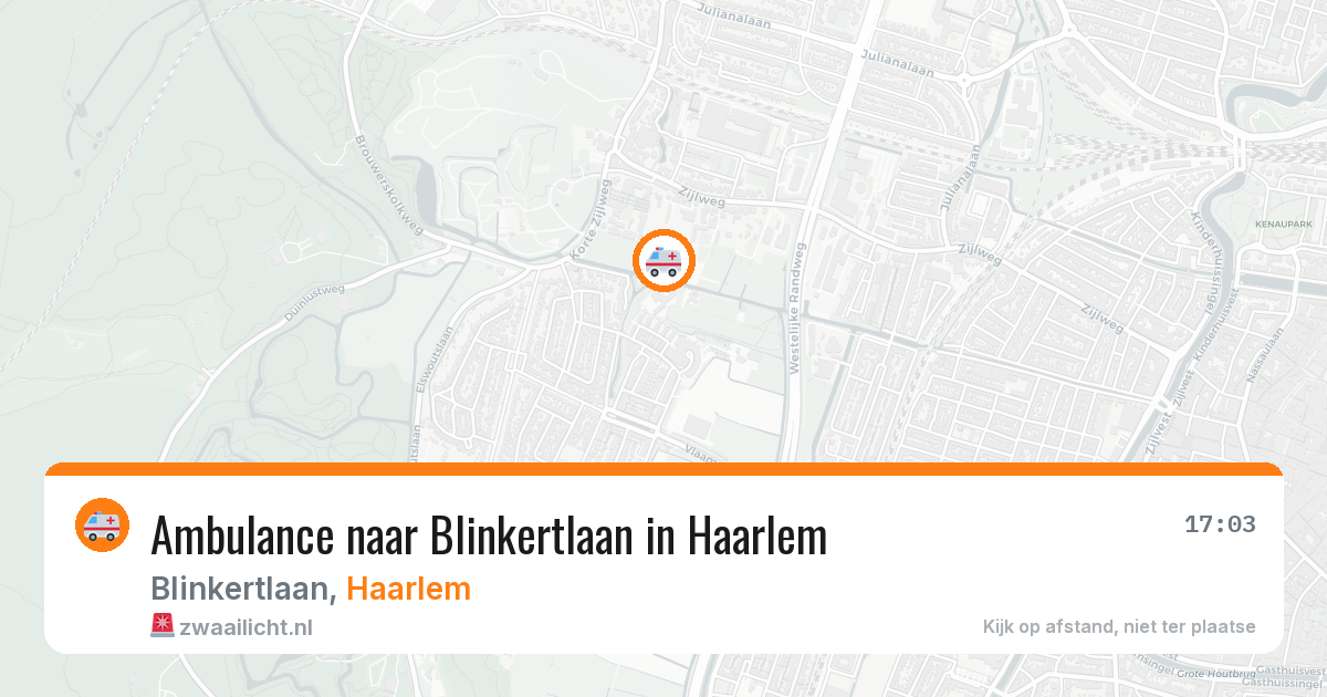 Ambulance naar Blinkertlaan in Haarlem — 25 mrt 2026