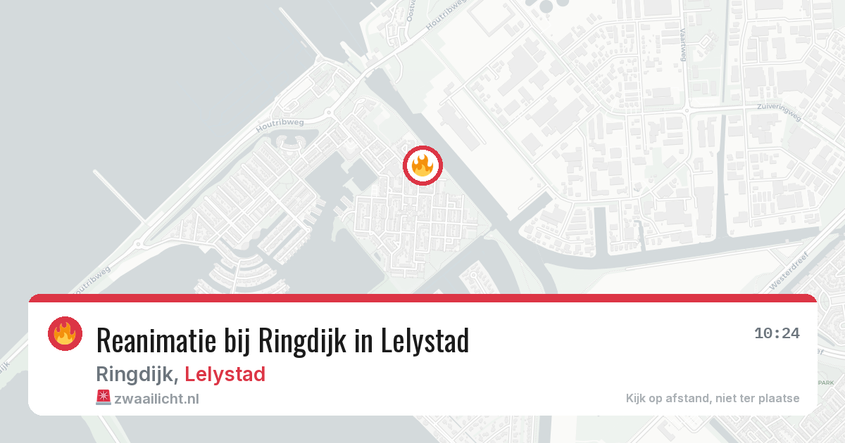 Reanimatie bij Ringdijk in Lelystad — 10 apr 2026