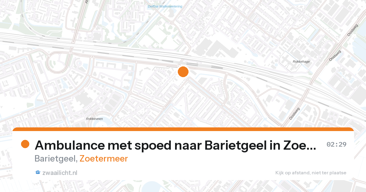Ambulance met spoed naar Barietgeel in Zoetermeer — 27 aug 2026