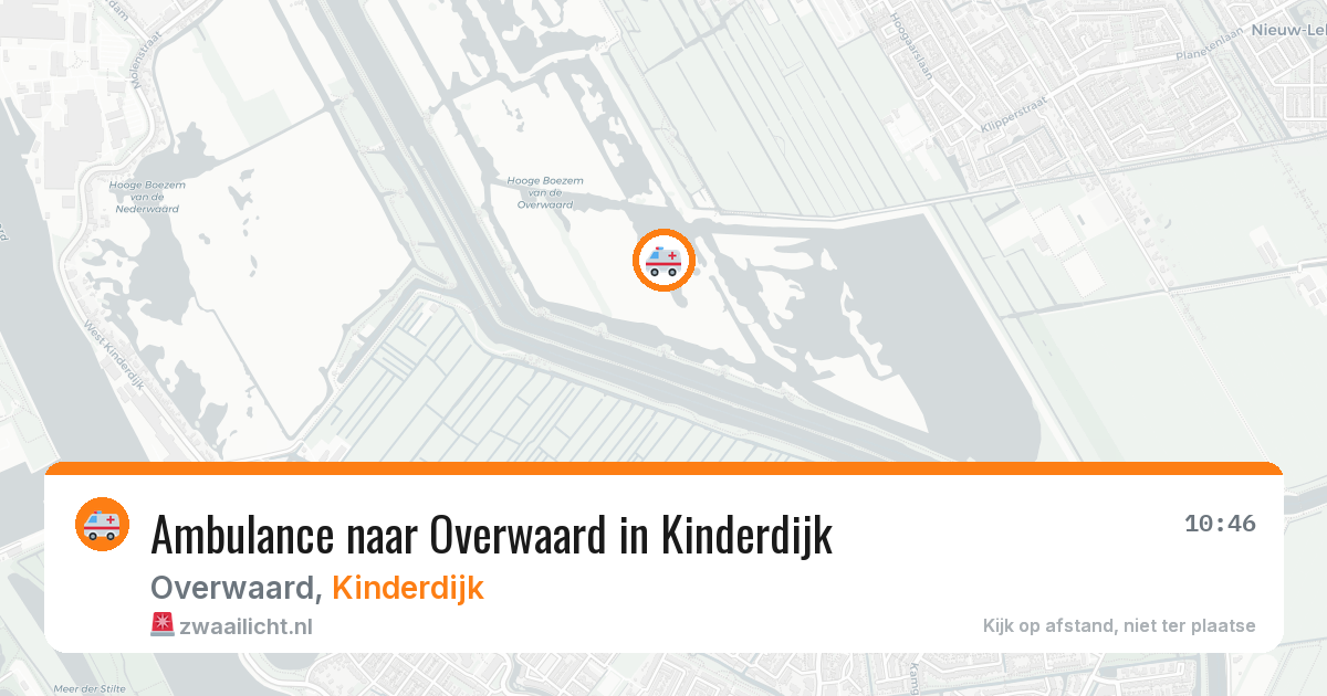 Ambulance naar Overwaard in Kinderdijk — 8 mei 2026