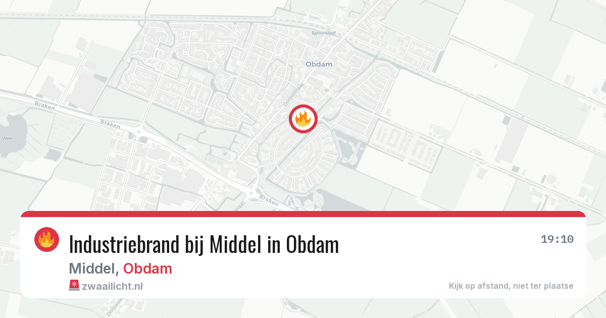 Industriebrand bij Middel in Obdam — 5 apr 2026