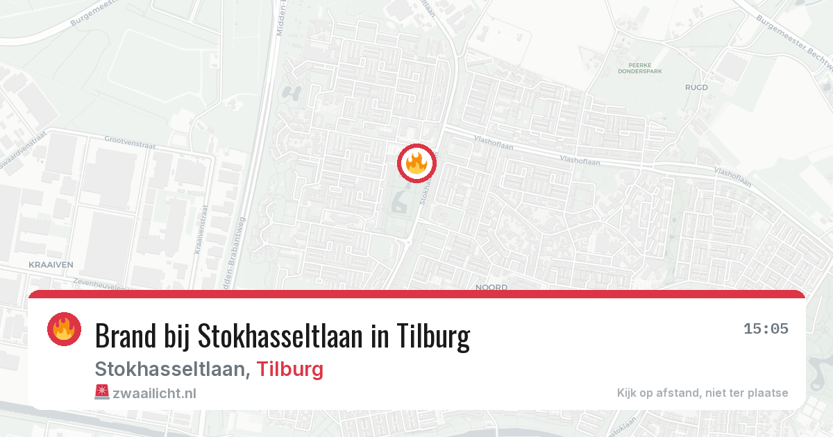 Brand bij Stokhasseltlaan in Tilburg — 21 apr 2026