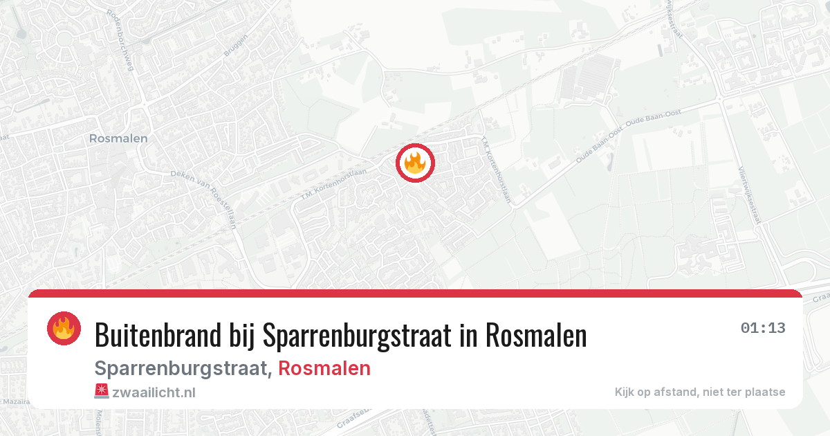 Buitenbrand bij Sparrenburgstraat in Rosmalen — 25 mei 2026