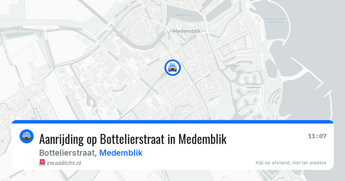 Aanrijding op Bottelierstraat in Medemblik — 15 mei 2026