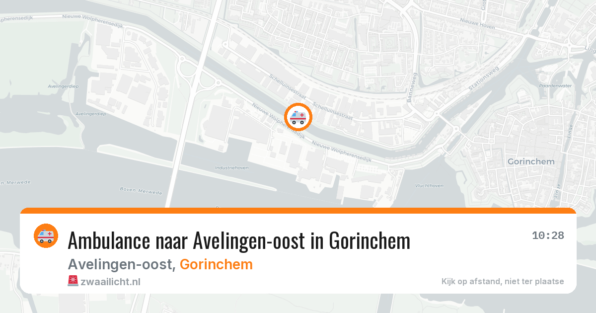 Ambulance naar Avelingen-oost in Gorinchem — 5 jul 2026