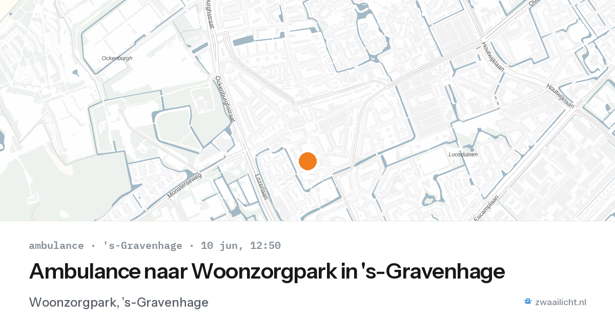 Ambulance naar Woonzorgpark in 's-Gravenhage — 10 jun 2026