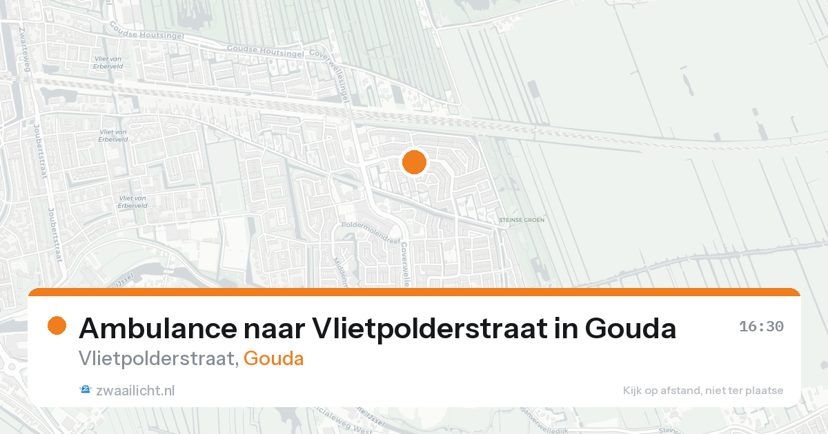 Ambulance naar Vlietpolderstraat in Gouda — 21 aug 2026
