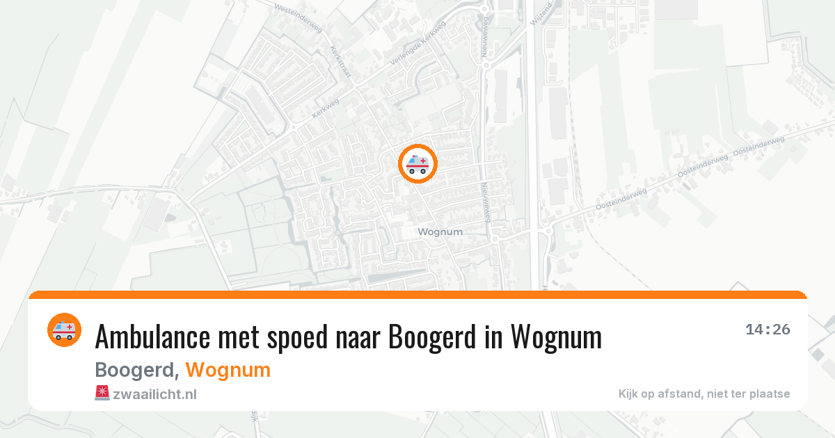 Ambulance met spoed naar Boogerd in Wognum — 8 mei 2026