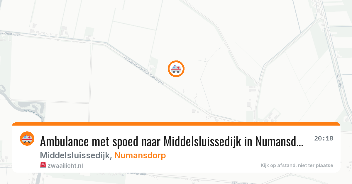 Ambulance met spoed naar Middelsluissedijk in Numansdorp — 30 jun 2026