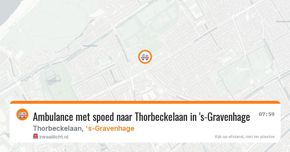 Ambulance met spoed naar Thorbeckelaan in 's-Gravenhage — 15 mrt 2026
