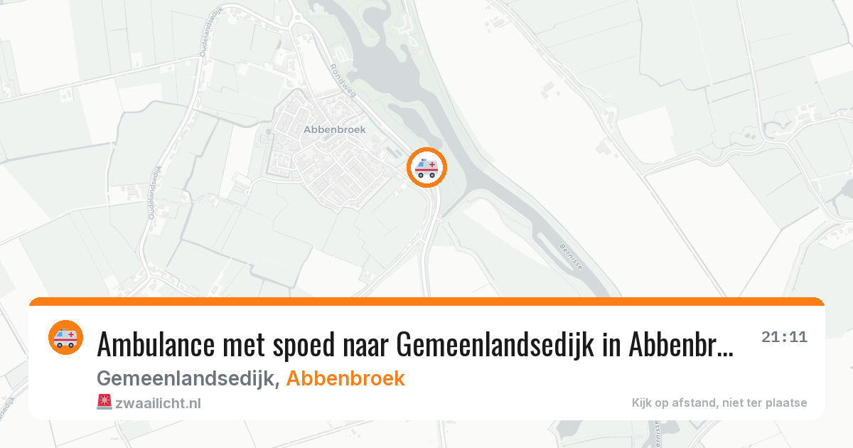 Ambulance met spoed naar Gemeenlandsedijk in Abbenbroek — 12 mei 2026