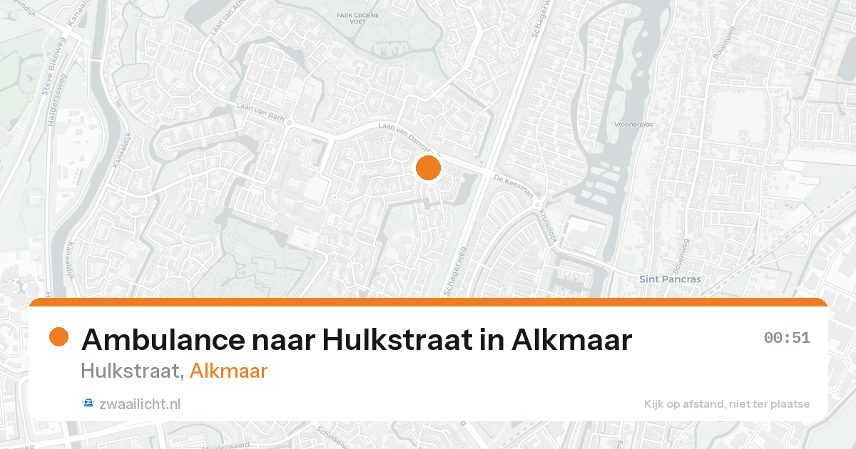 Ambulance naar Hulkstraat in Alkmaar — 17 aug 2026