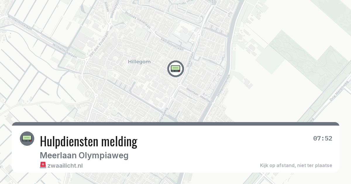 Hulpdiensten melding — 9 feb 2026