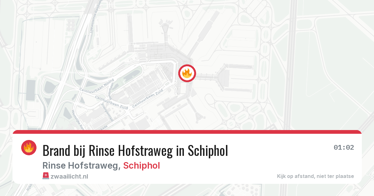 Brand bij Rinse Hofstraweg in Schiphol — 23 mei 2026