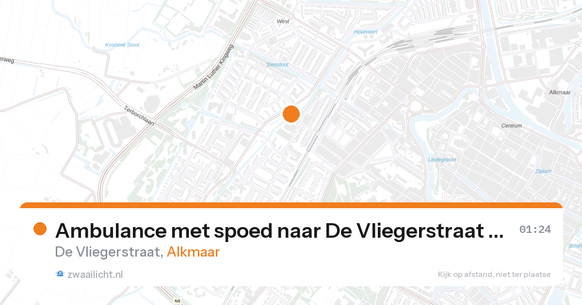 Ambulance met spoed naar De Vliegerstraat in Alkmaar — 26 aug 2026