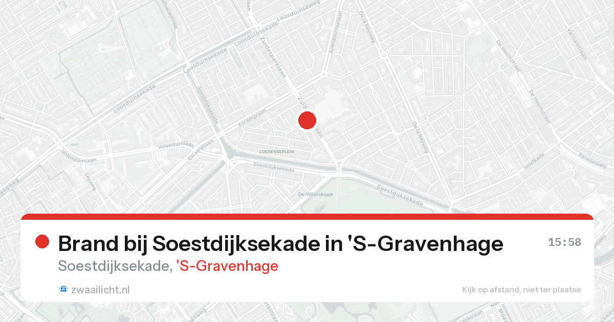 Brand bij Soestdijksekade in 'S-Gravenhage — 23 aug 2026