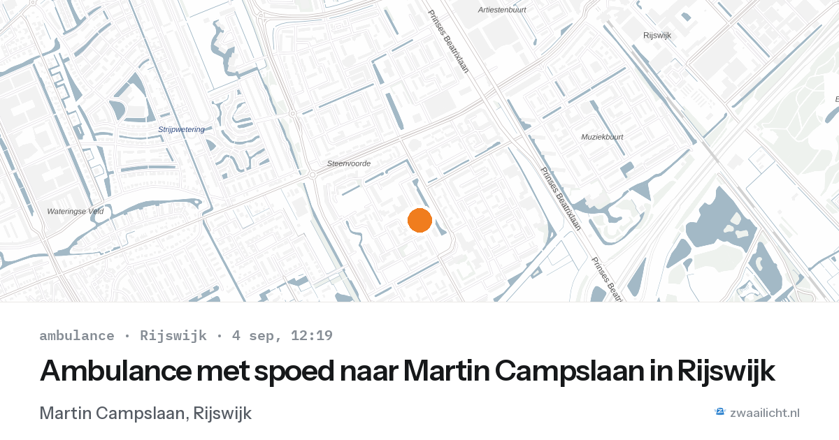 Ambulance met spoed naar Martin Campslaan in Rijswijk — 4 sep 2026