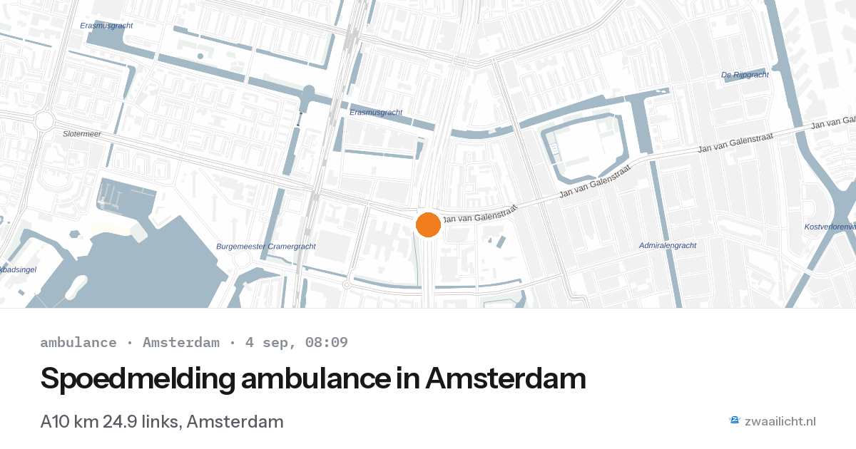 Spoedmelding ambulance in Amsterdam — 4 sep 2026