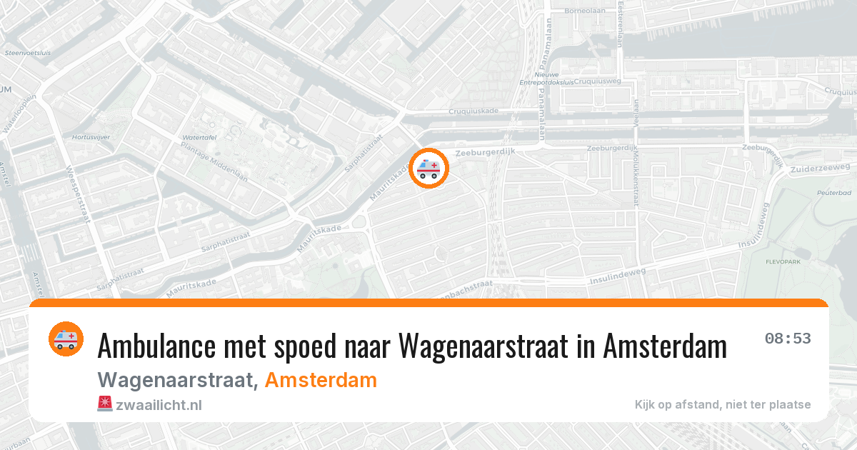 Ambulance met spoed naar Wagenaarstraat in Amsterdam — 25 mei 2026