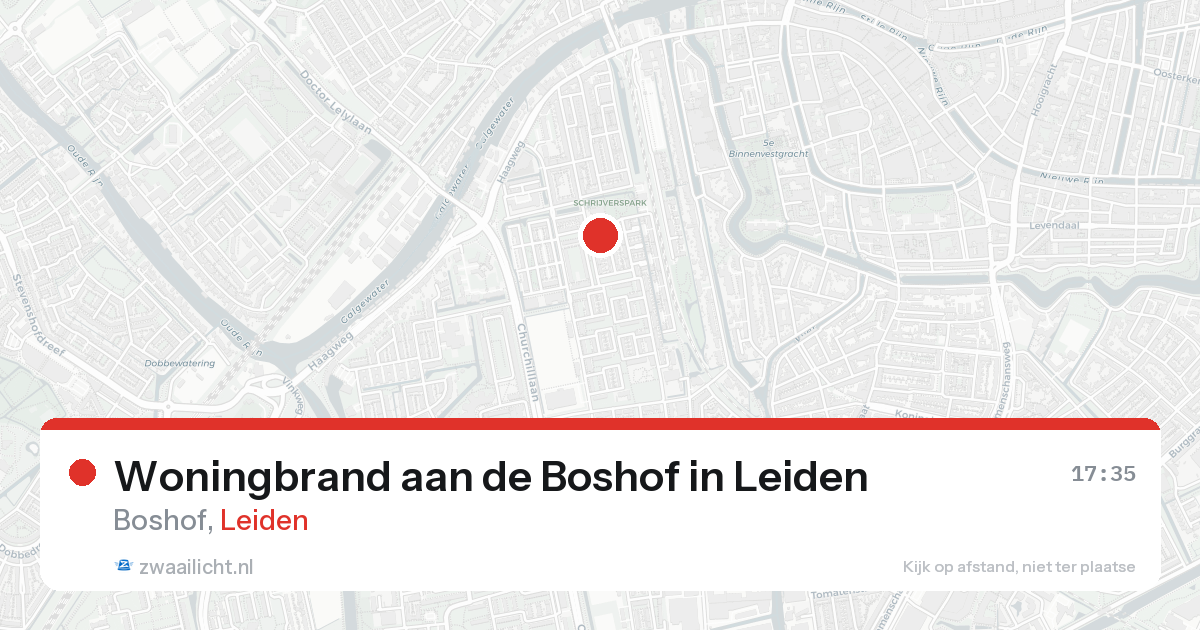 Woningbrand aan de Boshof in Leiden — 7 mei 2026