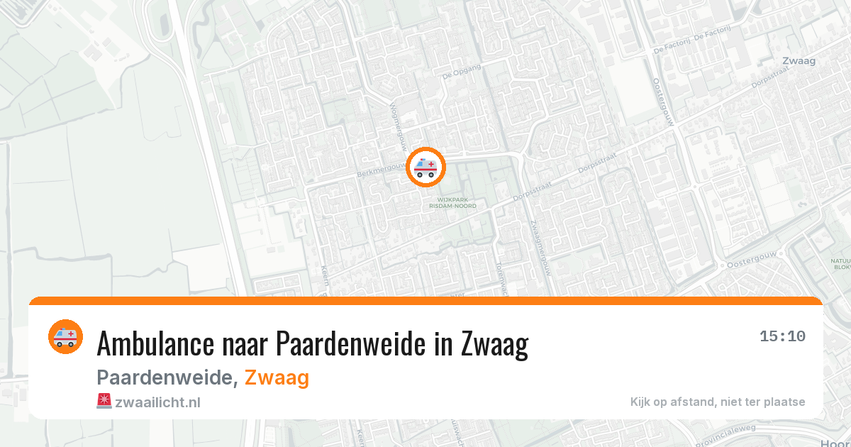 Ambulance naar Paardenweide in Zwaag — 17 mei 2026