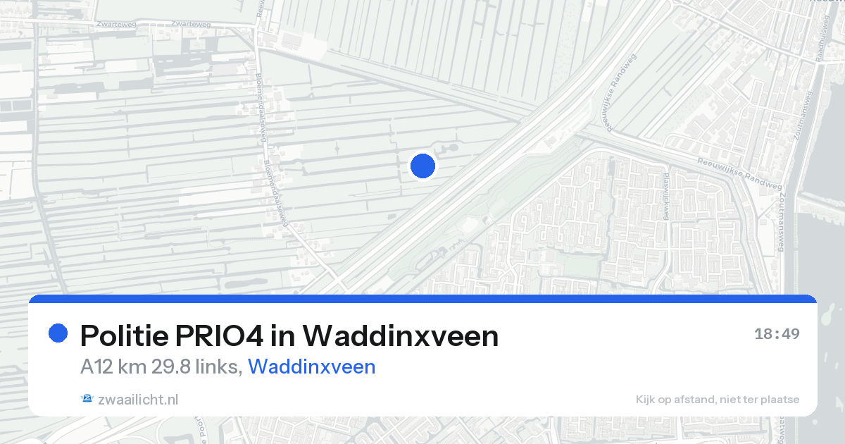 Politie PRIO4 in Waddinxveen — 17 aug 2026 | 🚨 Zwaailicht.nl