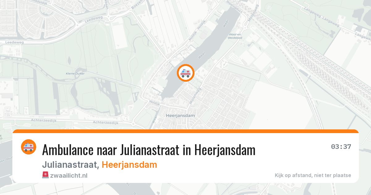 Ambulance naar Julianastraat in Heerjansdam — 6 apr 2026