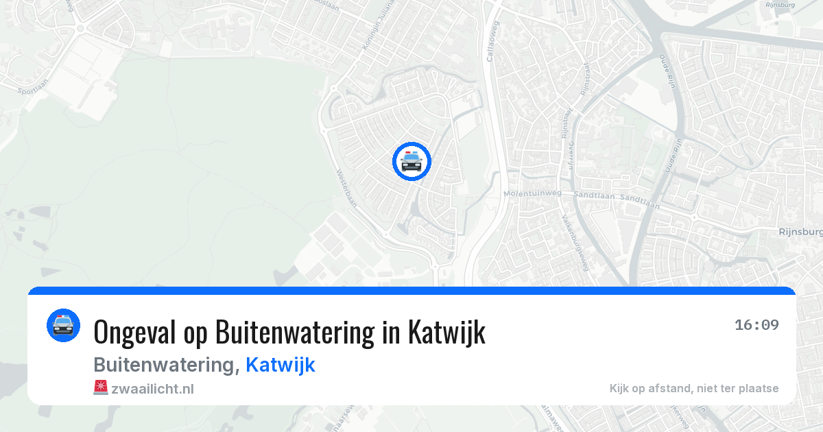 Ongeval op Buitenwatering in Katwijk — 22 mrt 2026