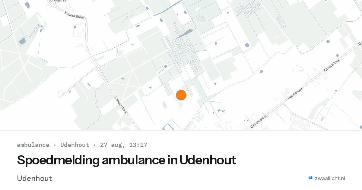 Spoedmelding ambulance in Udenhout — 27 aug 2026