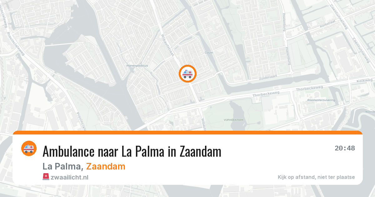 Ambulance naar La Palma in Zaandam — 25 jul 2026