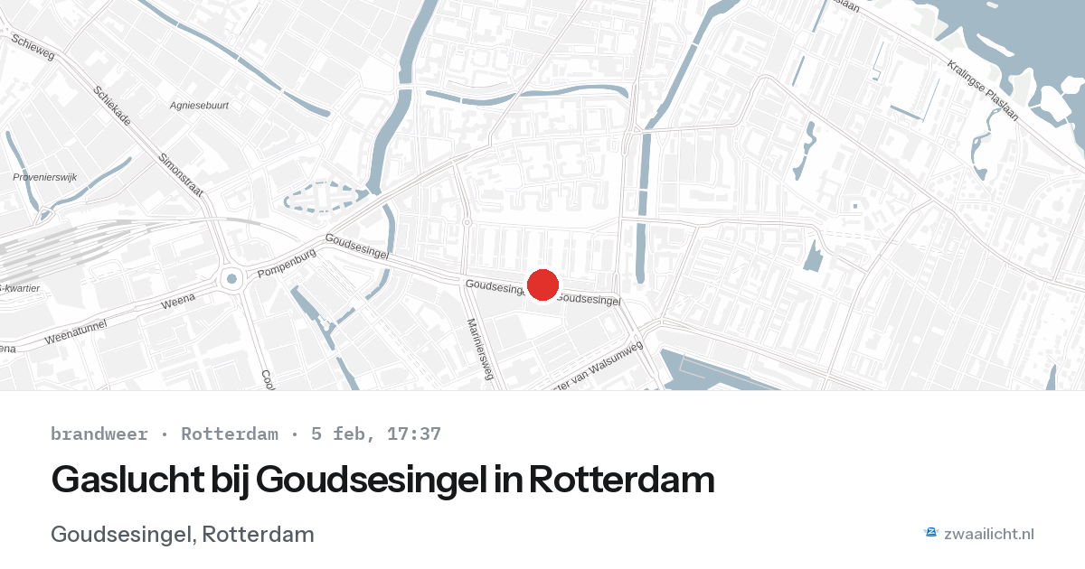 Gaslucht bij Goudsesingel in Rotterdam — 5 feb 2026