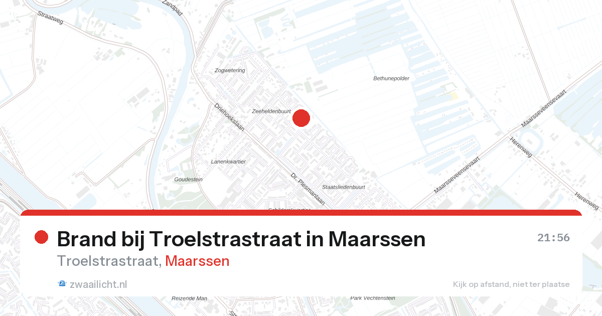 Brand bij Troelstrastraat in Maarssen — 27 aug 2026