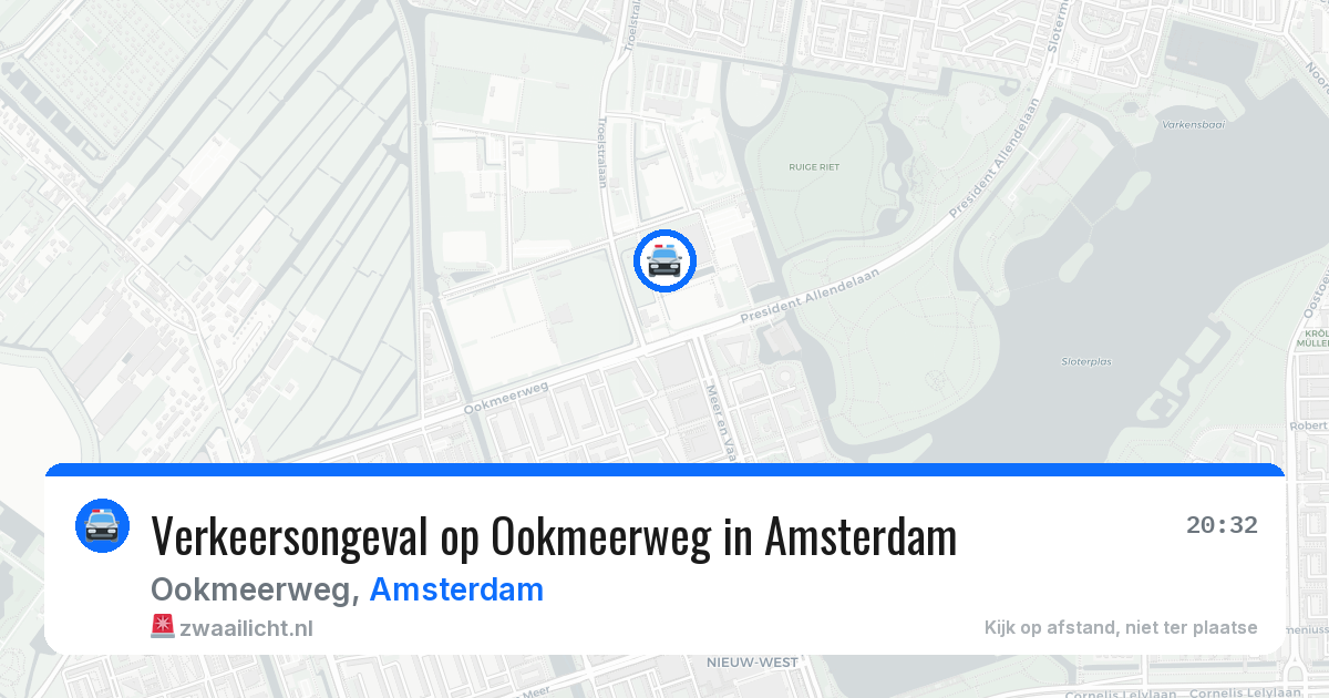 Verkeersongeval op Ookmeerweg in Amsterdam — 19 jun 2026