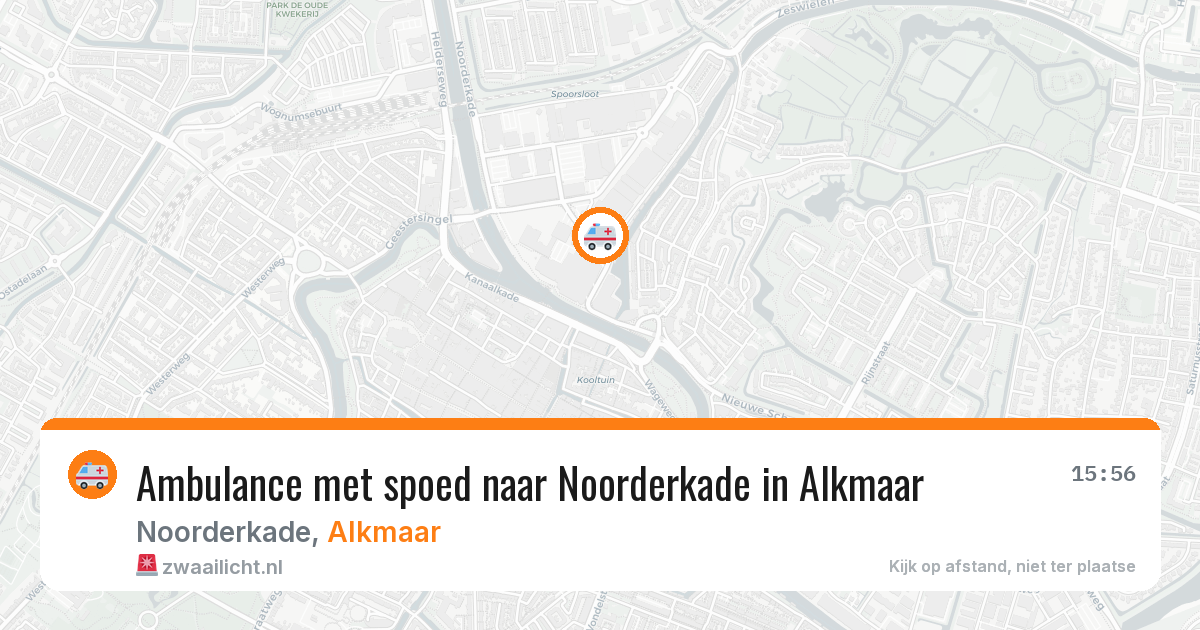 Ambulance met spoed naar Noorderkade in Alkmaar — 6 aug 2026